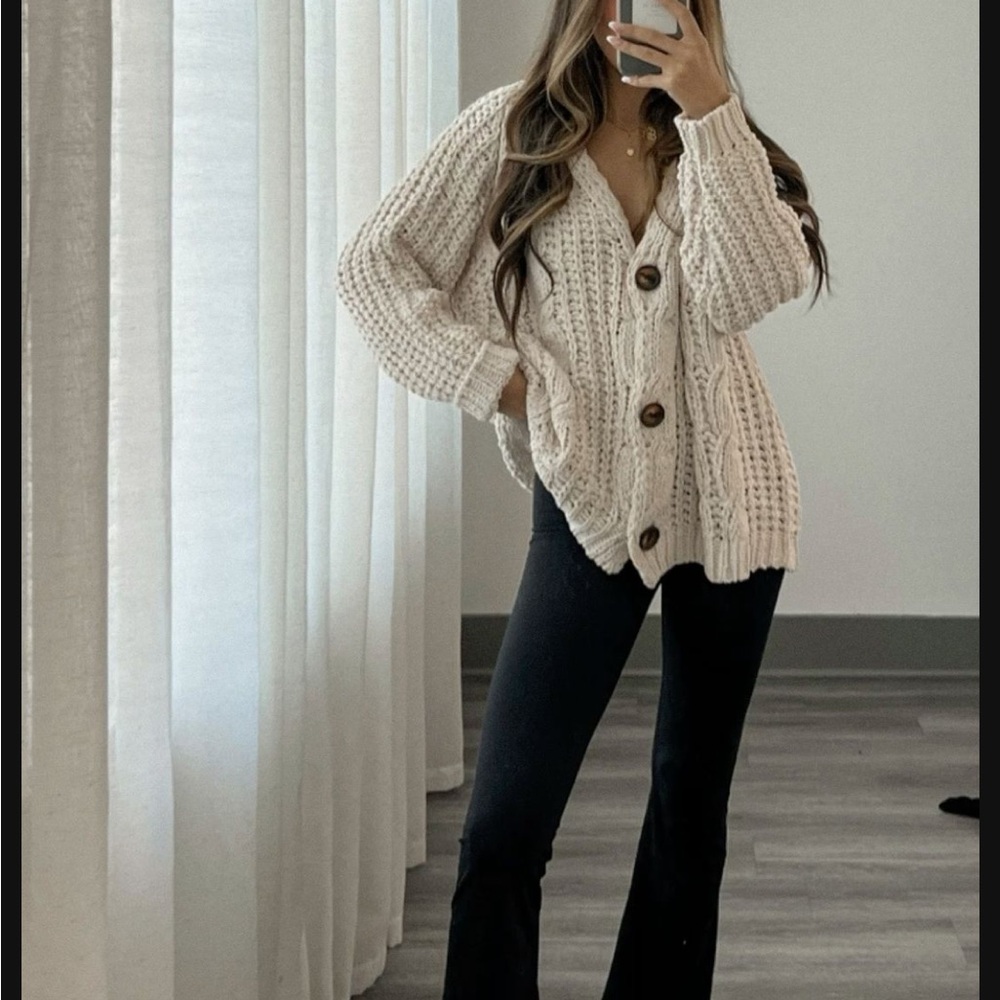 Cozy Cream Cable Knit Sweater